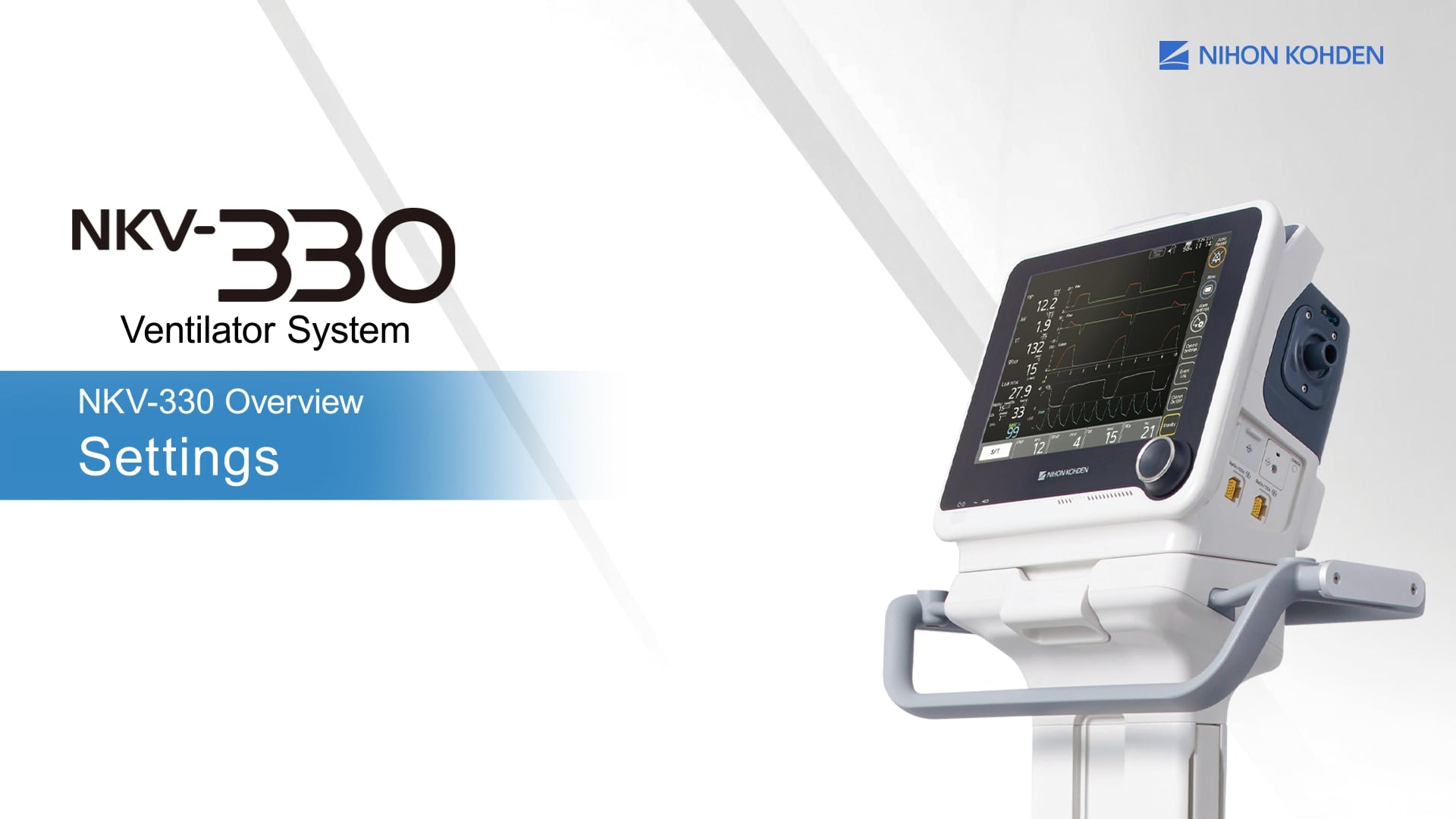 NKV-330 Ventilator System - Settings